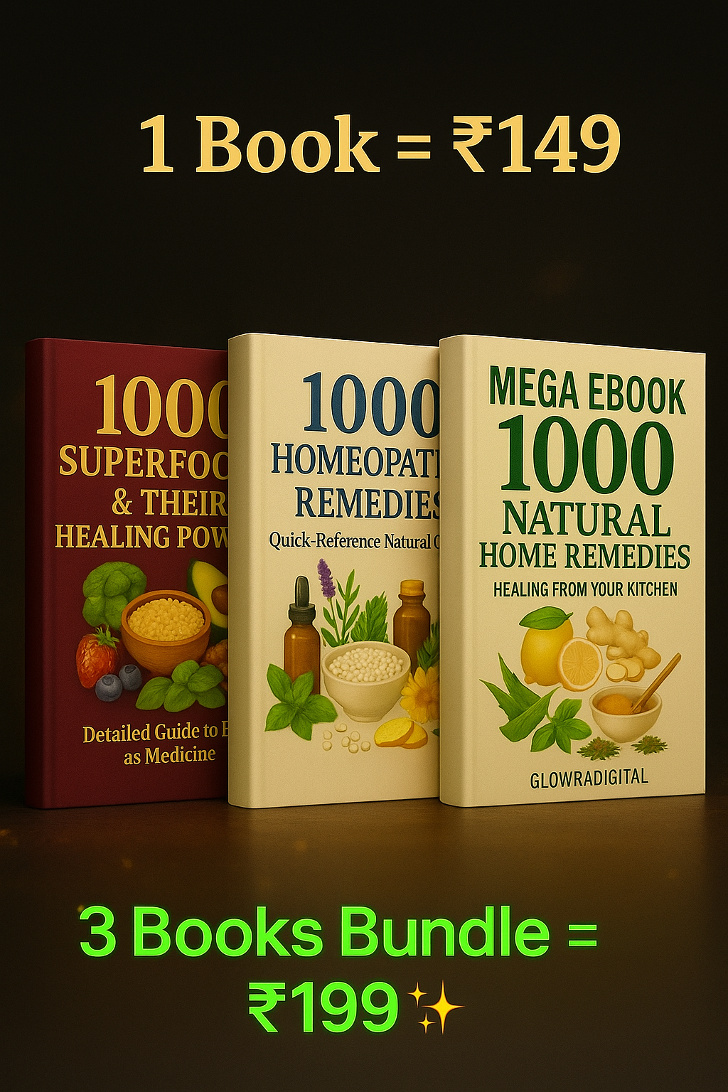📚 3-in-1 Mega Natural Remedies eBook Bundle (Save ₹248!)